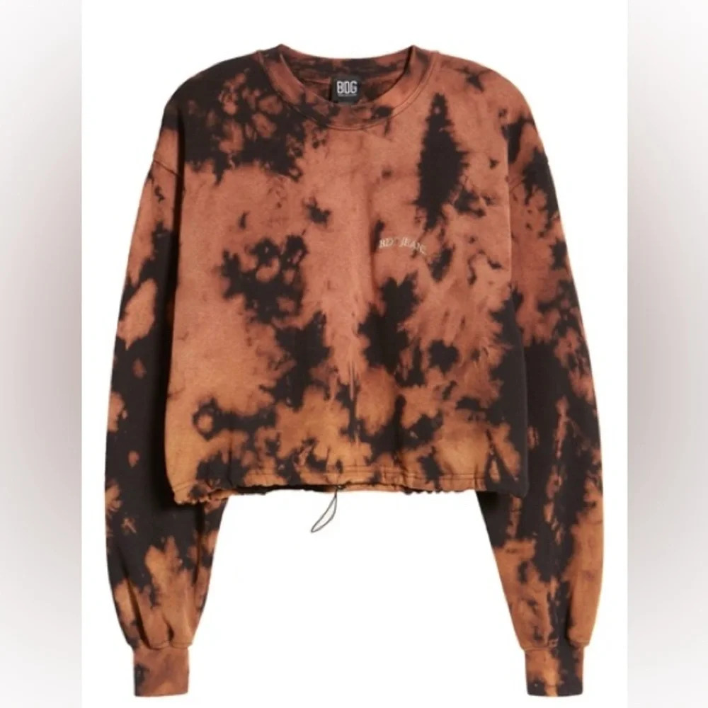 Urban Outfitters Black Tie Dye Pull Over Crew neck Sweatshirt Womens Size Small